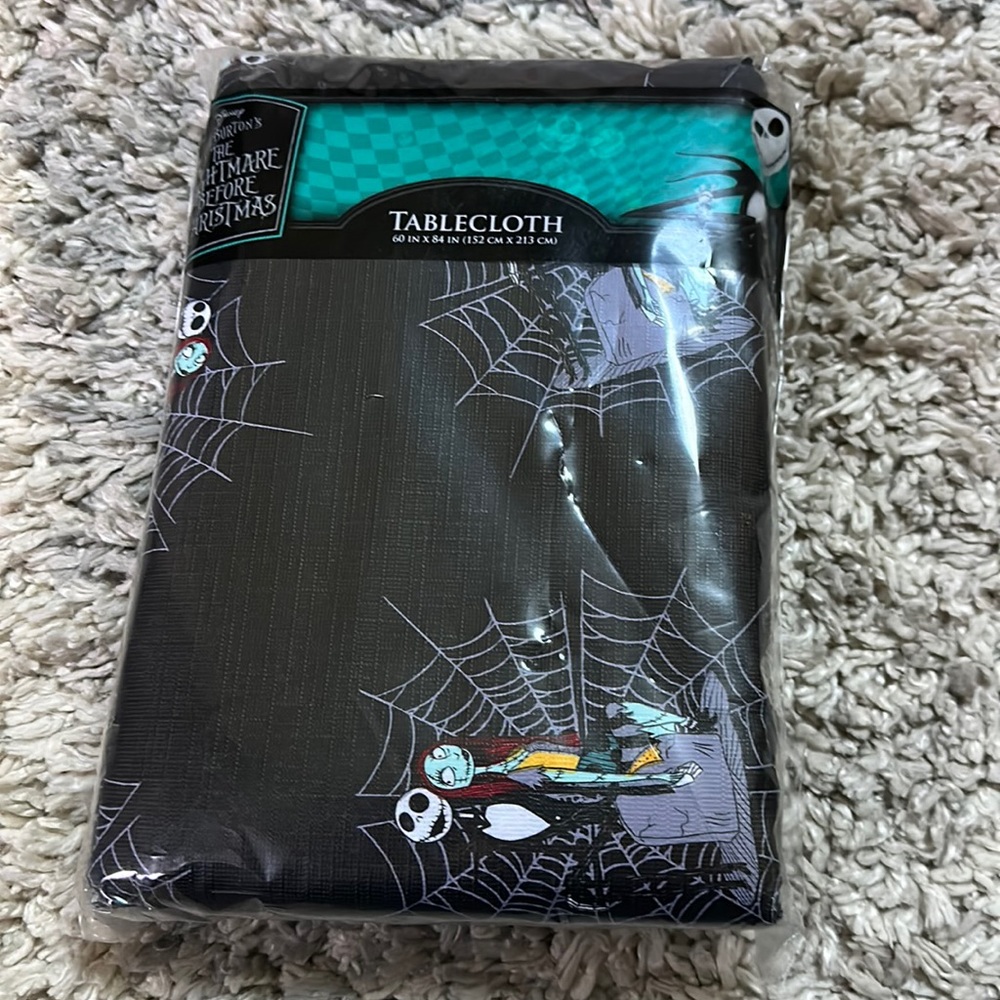 Nightmare before Christmas tablecloth 60” x 84” - New